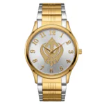 HMT Limited Edition Gold-Tone Khanda Dial Men’s Watch – Silver & Gold Dual Finish