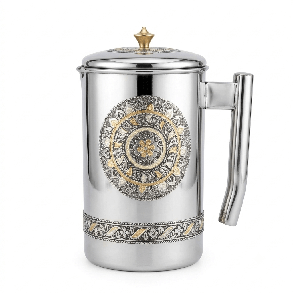 1789120617788 Rajasthani Steel Jug - Image 1