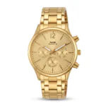Premium HMT Men’s Multi-Function Quartz Analog Watch | Stainless Steel Bracelet with Day, Date & 24-Hour Indicators