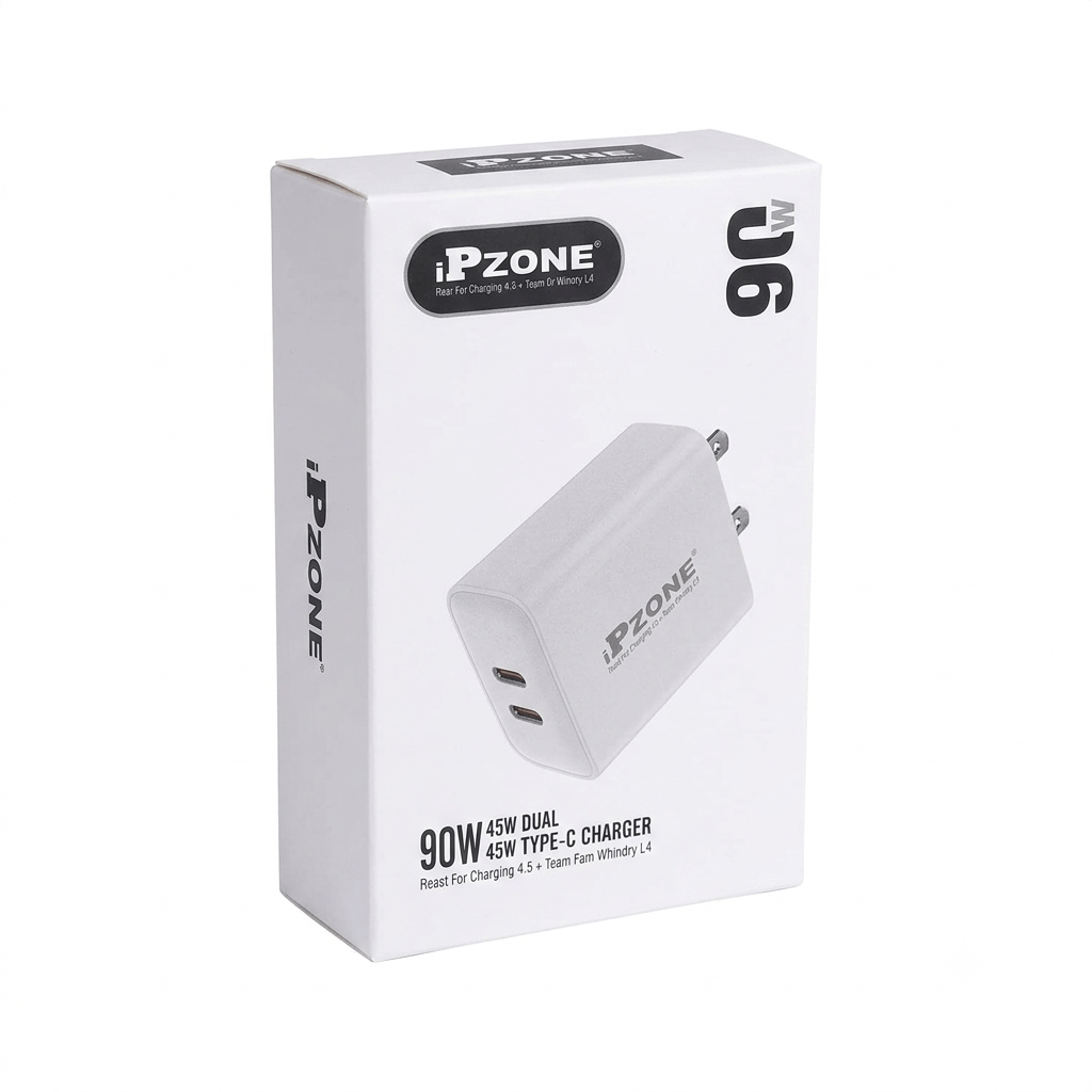 1789136317151 iPZONE 90W Dual 45W Type-C Charger - Image 1