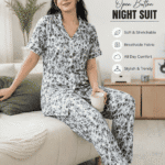 Lycra Open Button Night suit