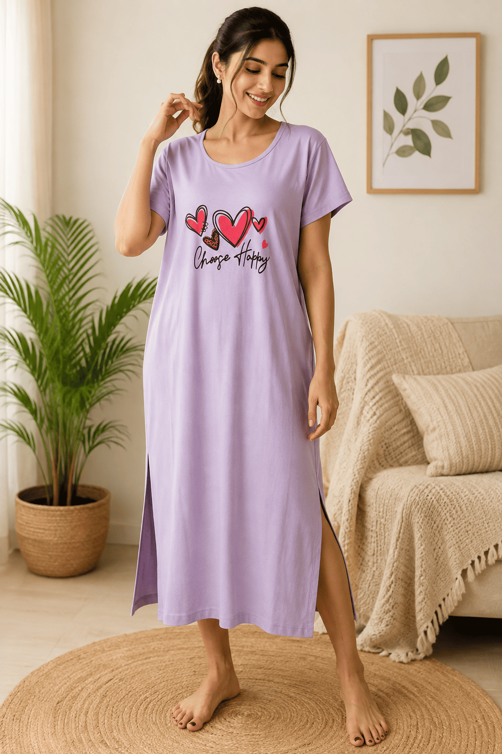 258659 Kurta style long Tshirt - Image 1