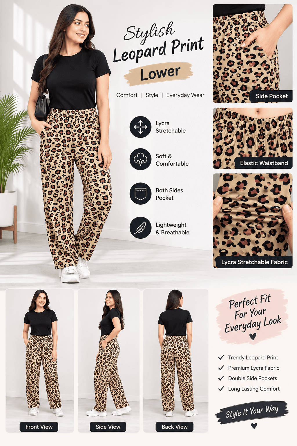 263892 Tiger print Stretchable lower - Image 1