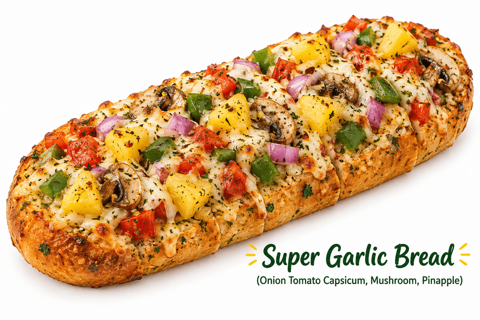 ChatGPT Image Sep 18, 2026, 03_47_30 PM Super Garlic Bread (Onion Tomato Capsicum, Mushroom, Pinapple) - Image 1