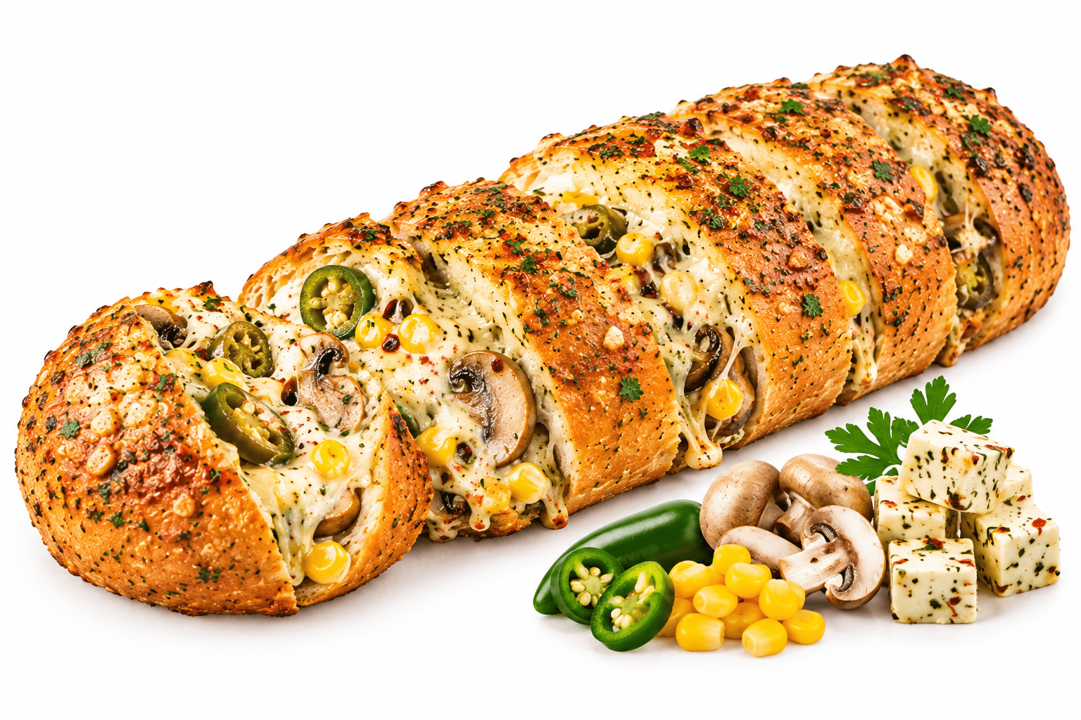 ChatGPT Image Sep 18, 2026, 03_54_23 PM Stuffed Garlic Bread (Jalopeno, Sweet Corn, Mushroom, Marinated C LASAGNA - Image 1