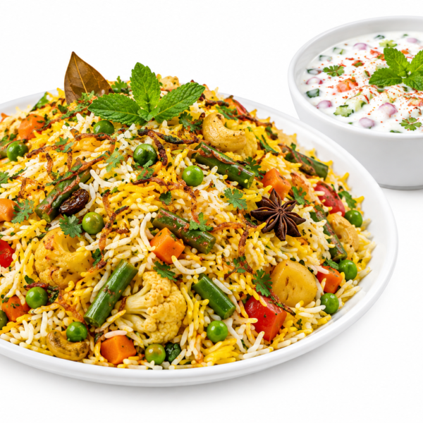 Veg. Biryani / Curd