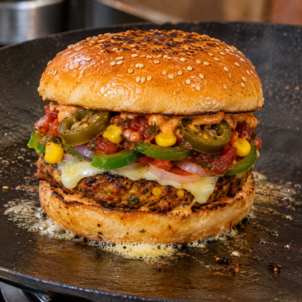Mexican burger tawa