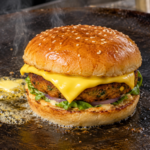 Cheese slice burger tawa