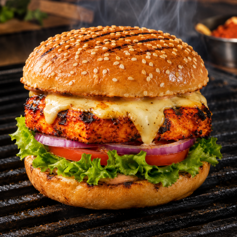 Tandoori paneer cheese burger grill - Image 2