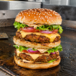 Double decker burger grill
