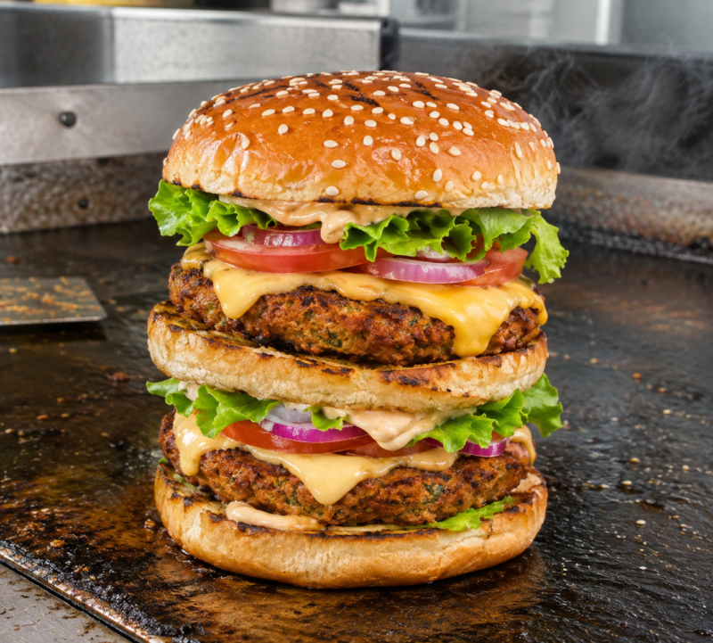 Double decker burger grill - Image 2