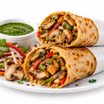 Mushroom Kathi Roll