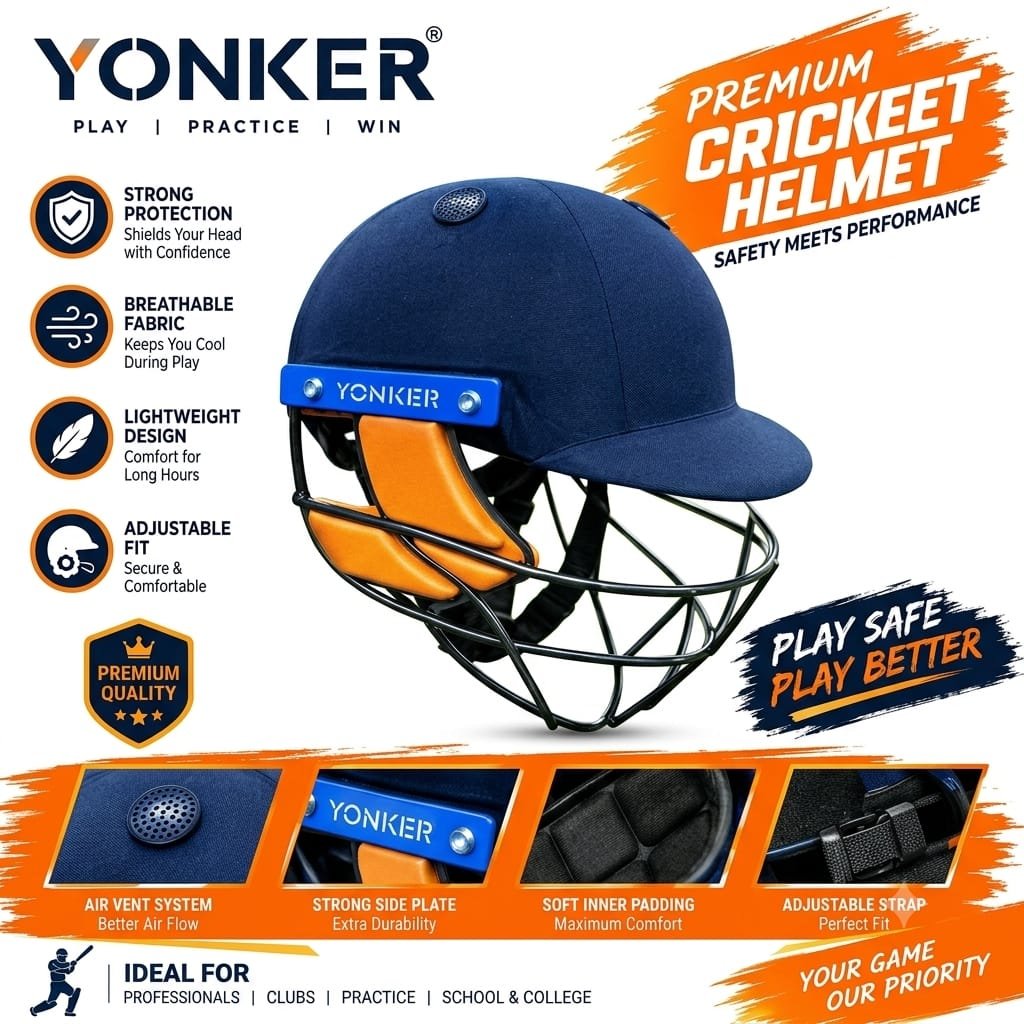 IMG-20260911-WA0122 YONKER Cricket Helmet - Image 1