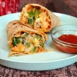 Paneer mozzarella cheese wrap