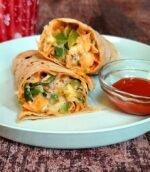 Paneer mozzarella cheese wrap