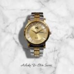 Ashoka's Premium Silver Golden Double Tone Day/Date watch for Mens
