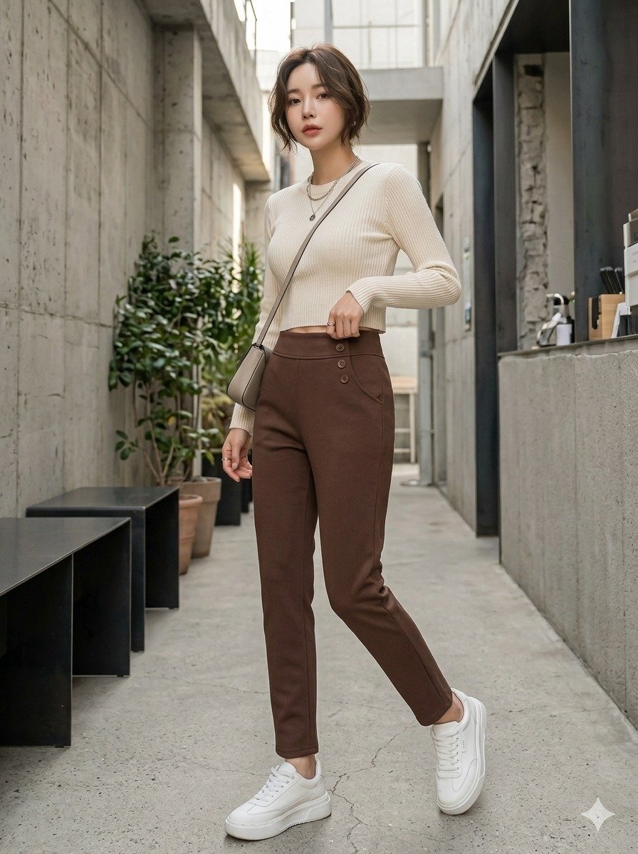 image_b8fdf81 High waist Jagging Korean style - Image 1