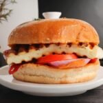 Paneer burger grill