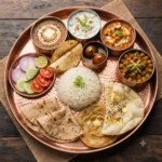 VEG . SPECIAL THALI WITH SWEET DISH