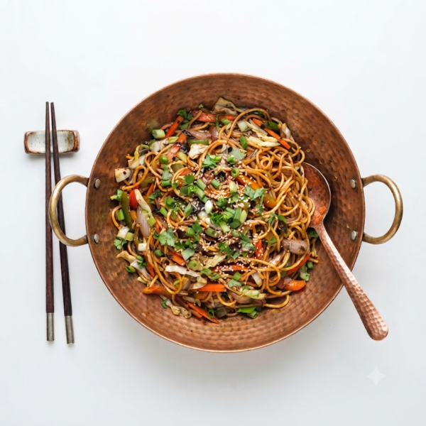 VEG CHOWMEIN IN SCHEZWAN SOUCE
