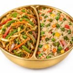 VEG .CHOW AND RICE ( DOUBLE COMBINATION)