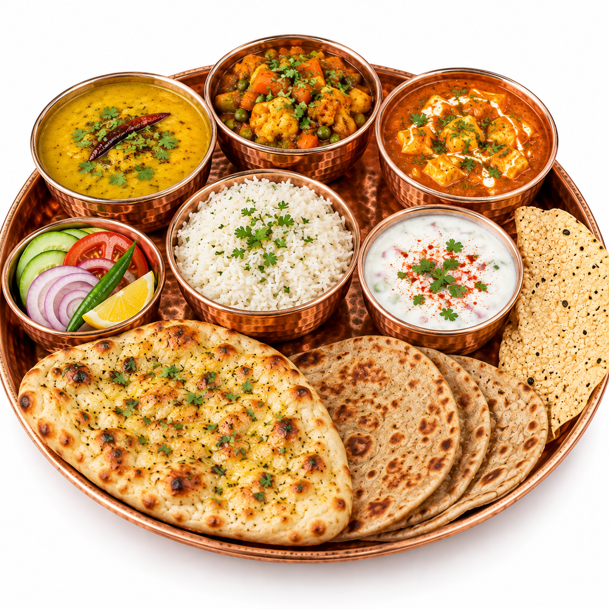 file_000000001eb48230ad27ad89c87401d8 VEG INDIAN THALI - Image 1