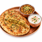 STUFFED KULCHA WITH CURD AND CHANNA